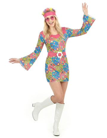 Ženska hipi preobleka z rožami