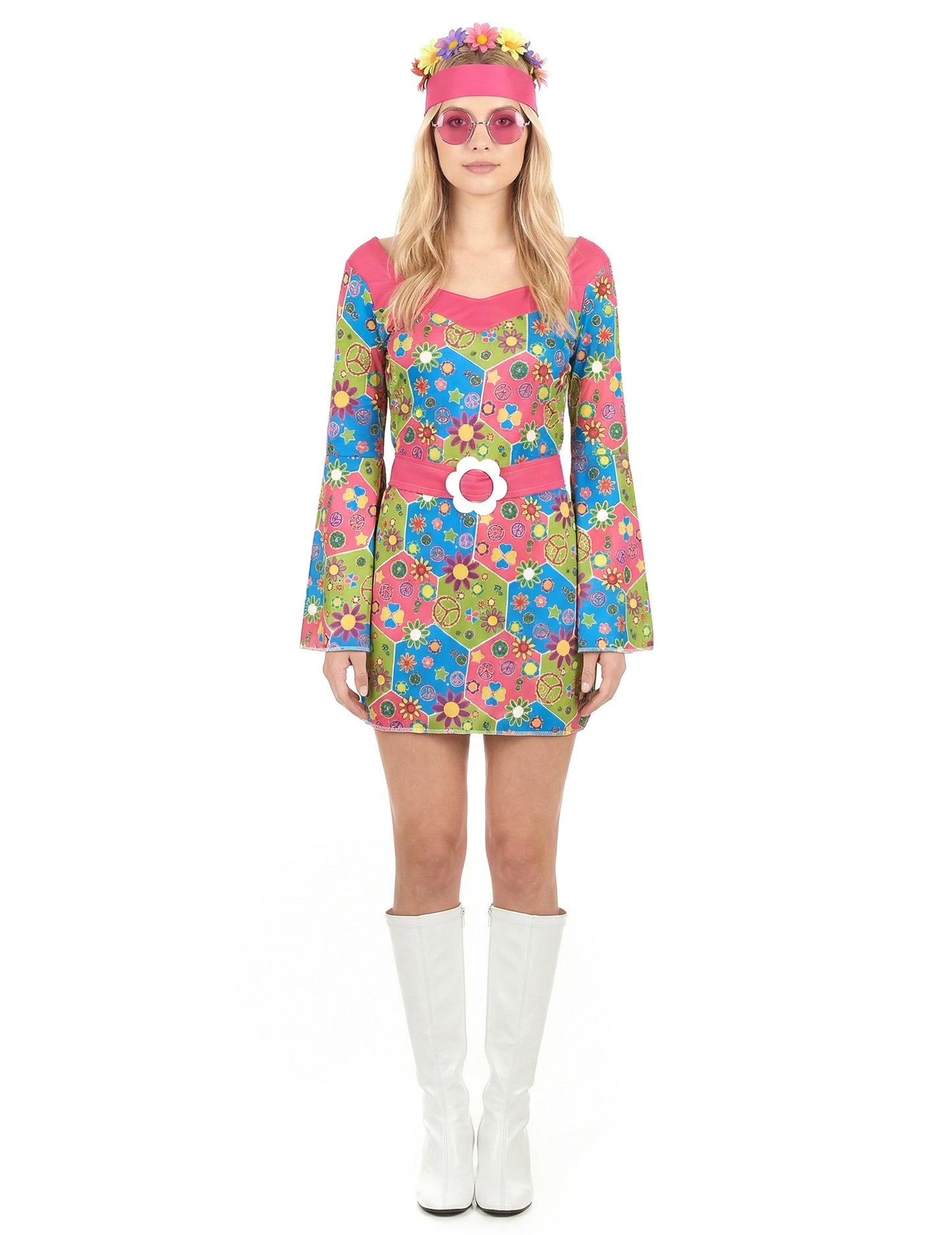 Ženska hipi preobleka z rožami