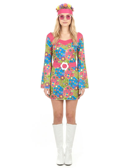 Ženska hipi preobleka z rožami