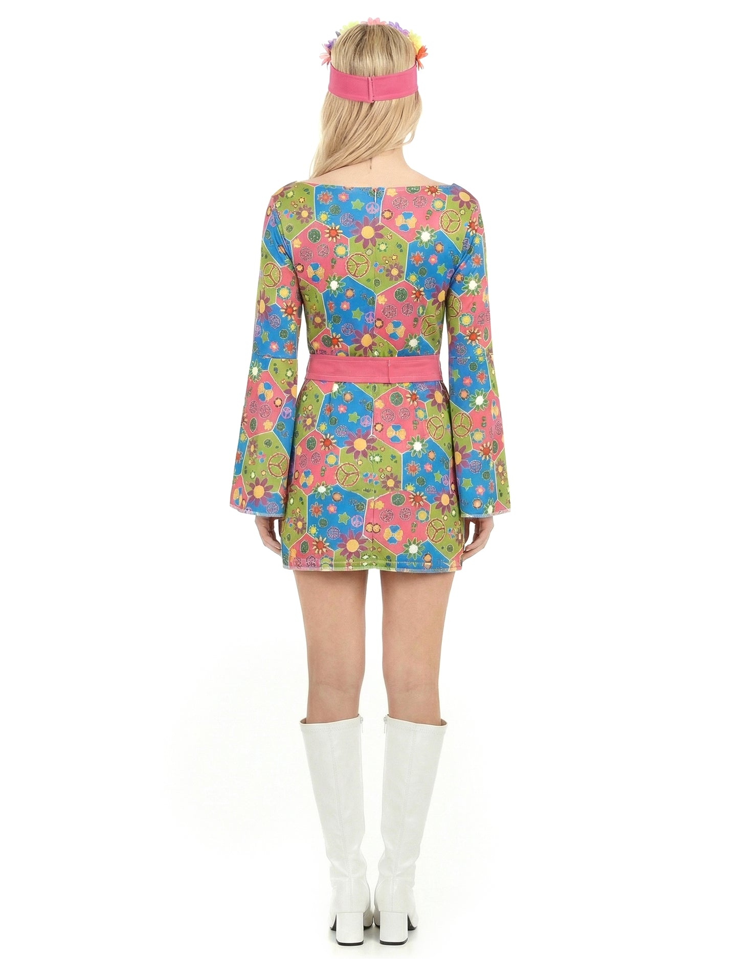 Ženska hipi preobleka z rožami