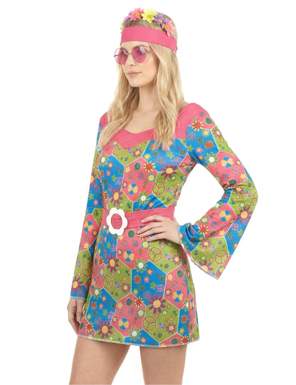 Ženska hipi preobleka z rožami