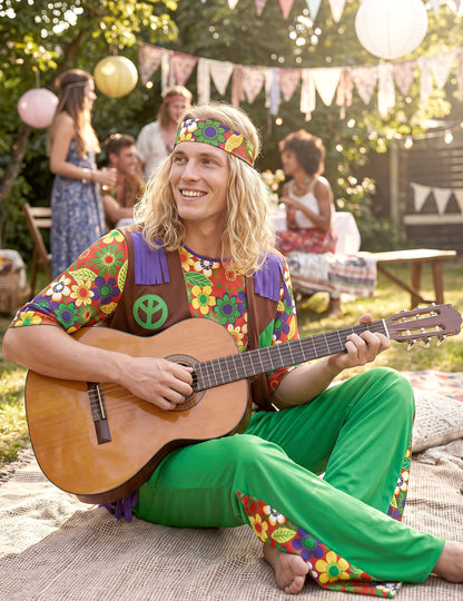 Kostum hippie cvetje moči