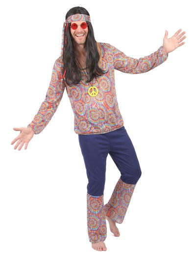 Hippie preobleče psihedelični motiv človek