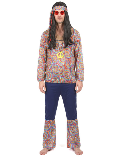 Hippie preobleče psihedelični motiv človek