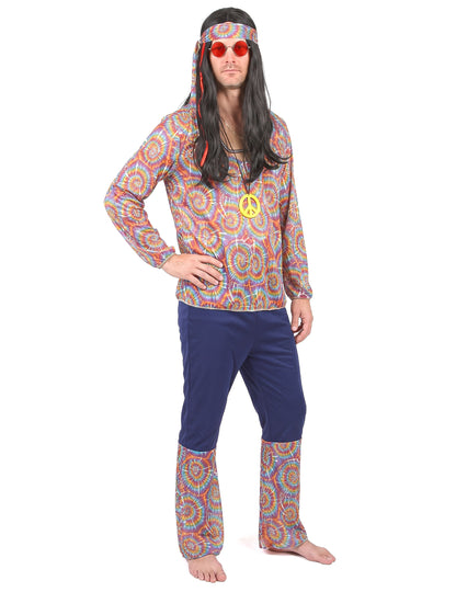Hippie preobleče psihedelični motiv človek