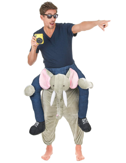 Déguisement à dos d'éléphant pour adulte gris et rose
