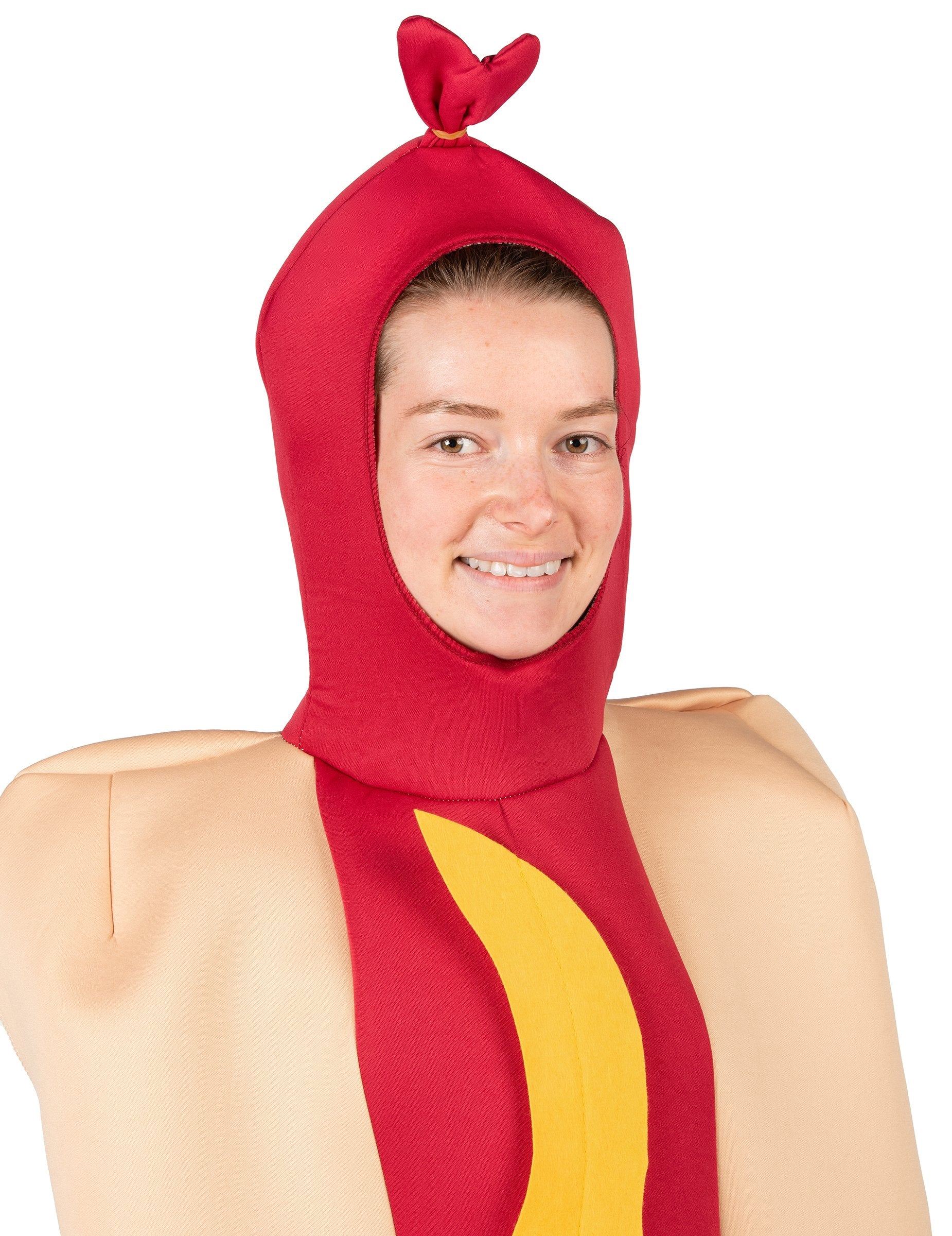 Podrobnost kapuce obleke hot dog za odrasle