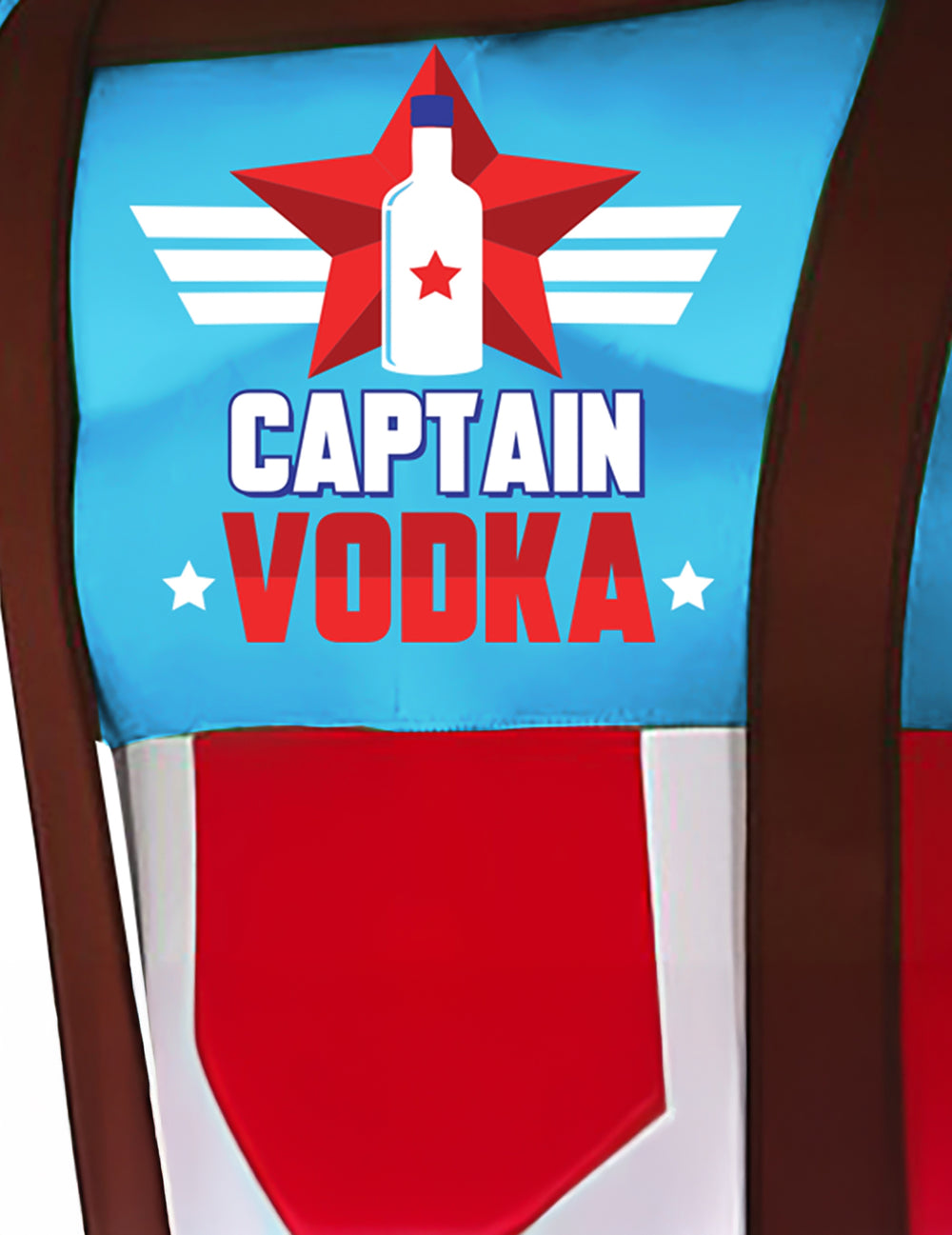 Détail du logo du déguisement humoristique Captain Vodka