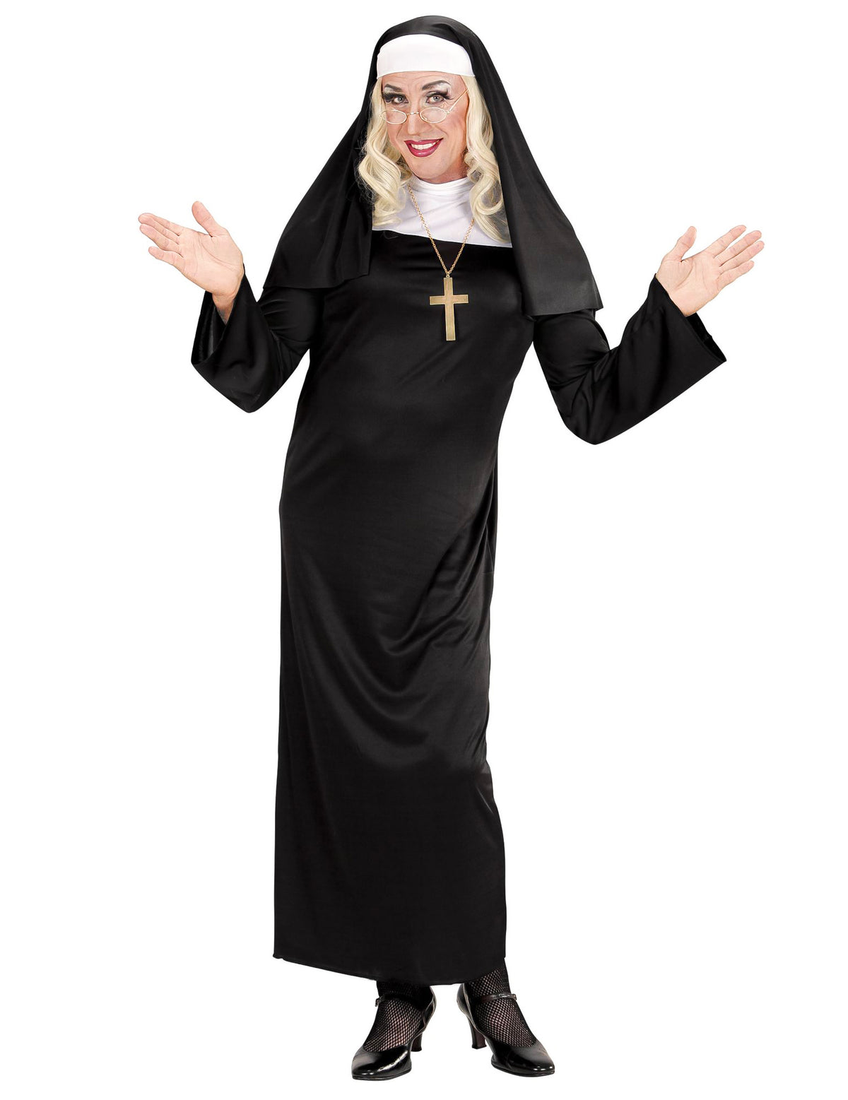 Vue de face du déguisement humoristique religieuse