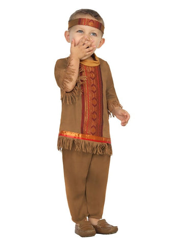 Indijska preobleka z rjavimi otroškimi obrobji