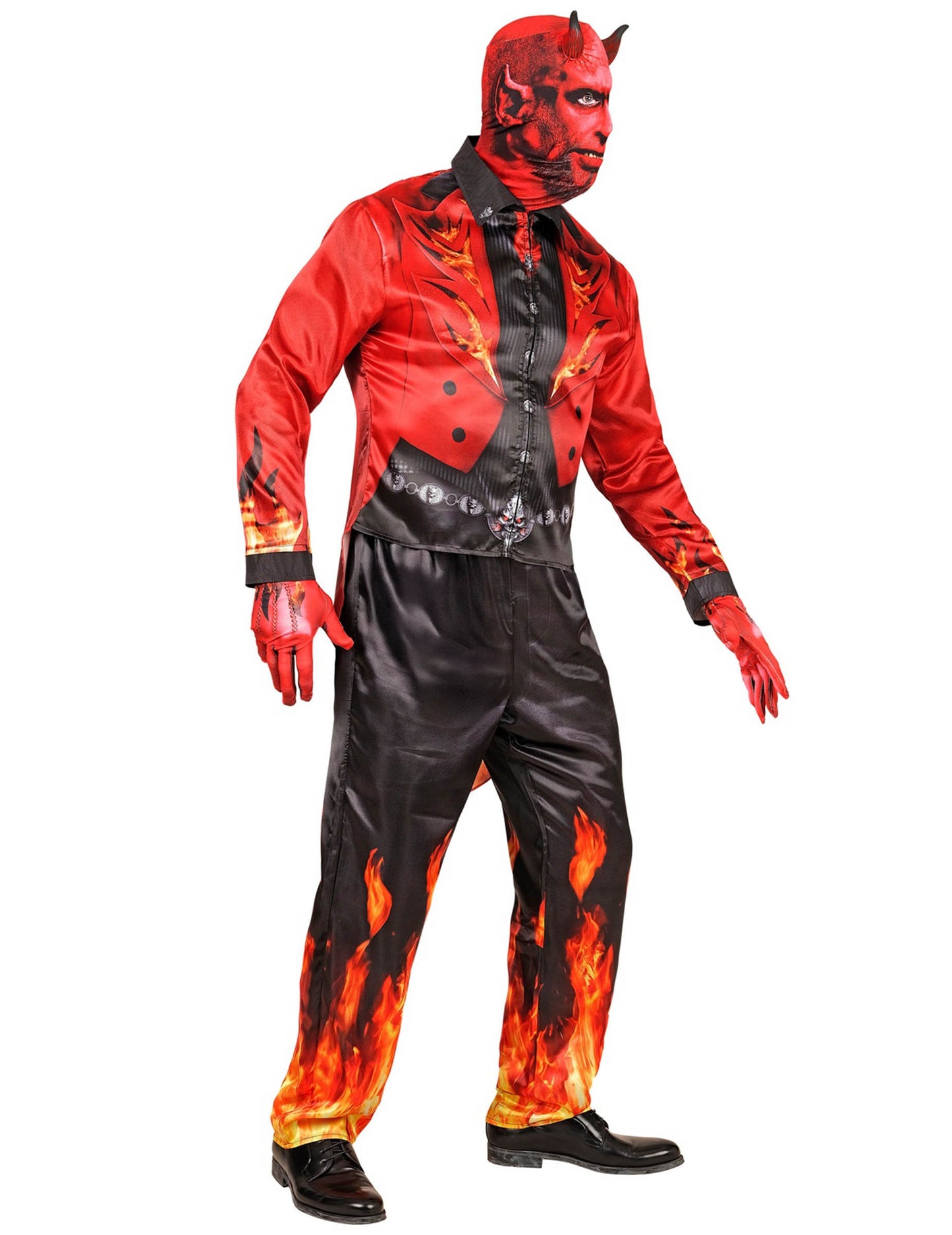 Kostum za odrasle, poln hudiča v ognju