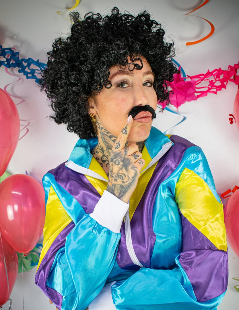 Blue Jogging kostumi 80 -ih odrasli