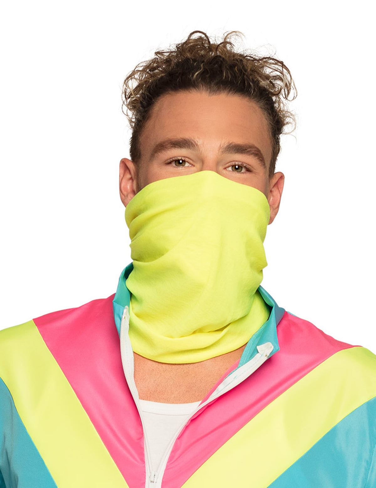 Moški neonsko modri retro jogging kostum