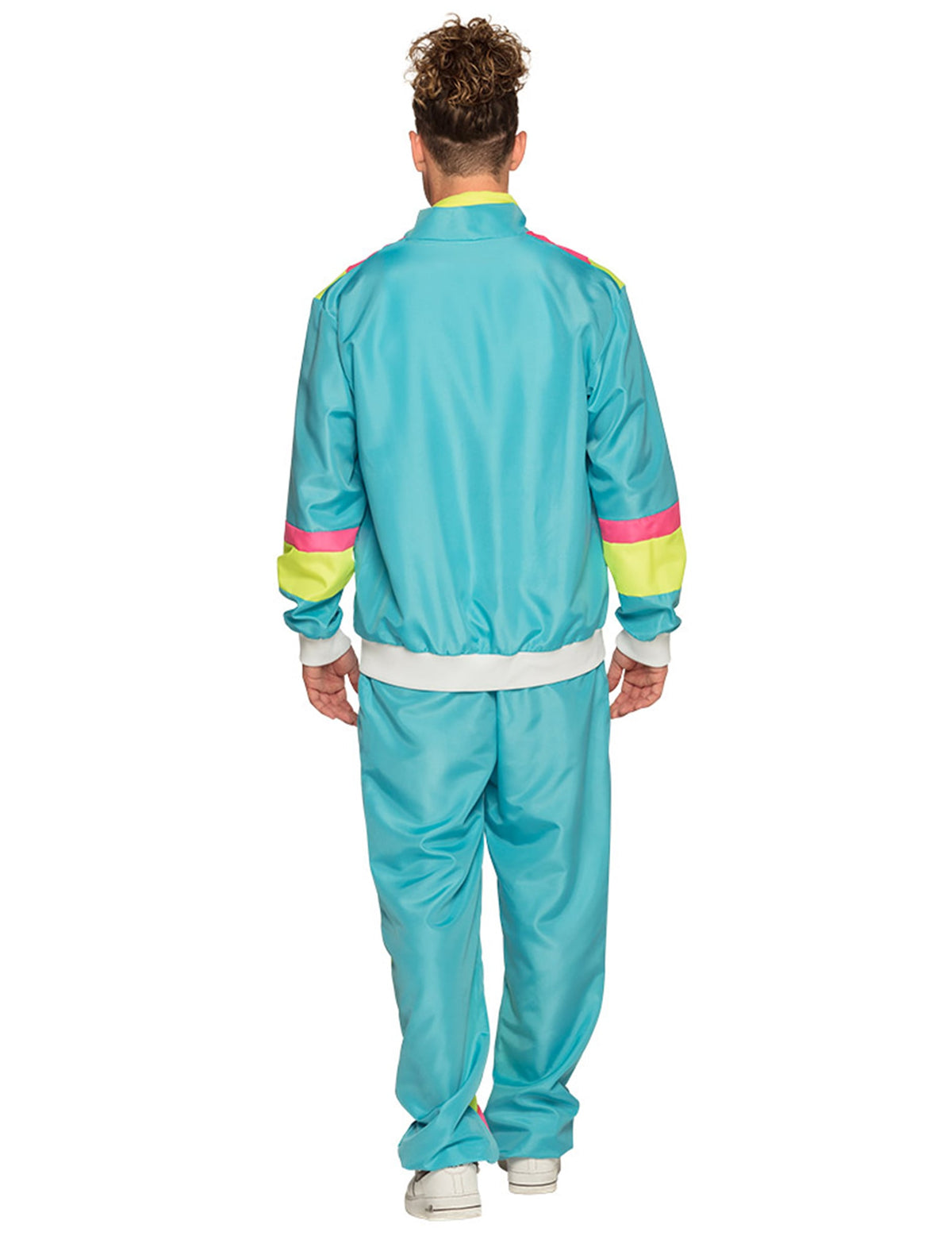 Moški neonsko modri retro jogging kostum