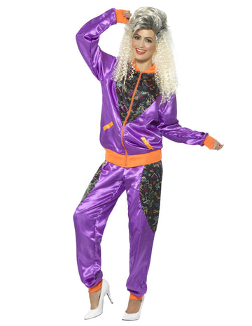 Retro vijolična ženska prikrivanje