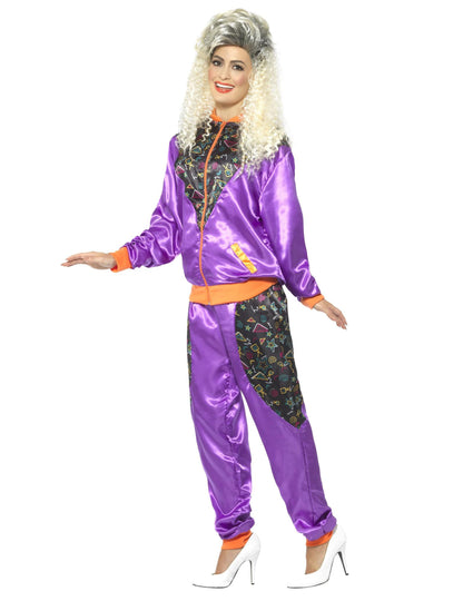 Retro vijolična ženska prikrivanje