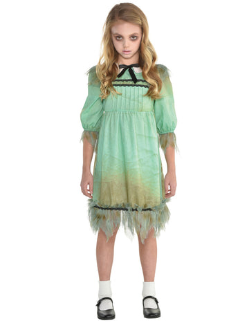 Zastrašujoča deklica dvojčka preobleka