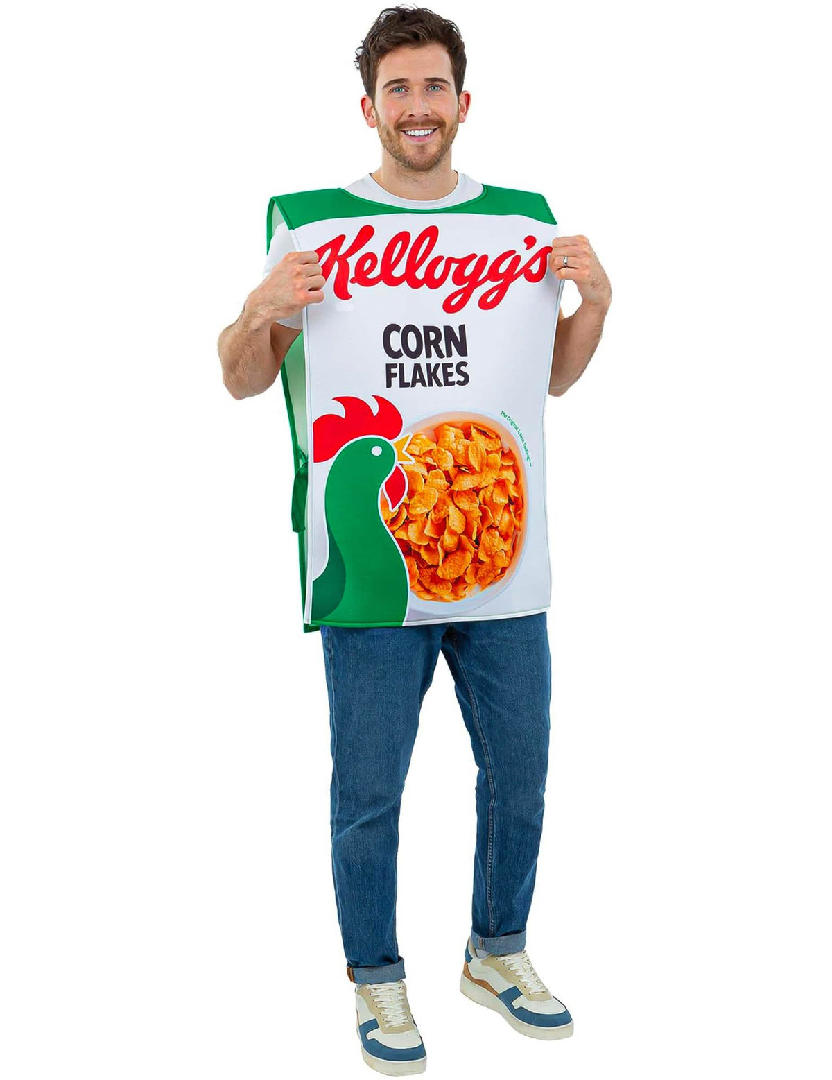 Odrasli kostum škatle kosmičev Kellogg's Corn Flakes