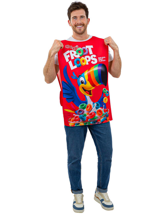 Odrasli kostum škatle kosmičev Kellogg's Froot Loops