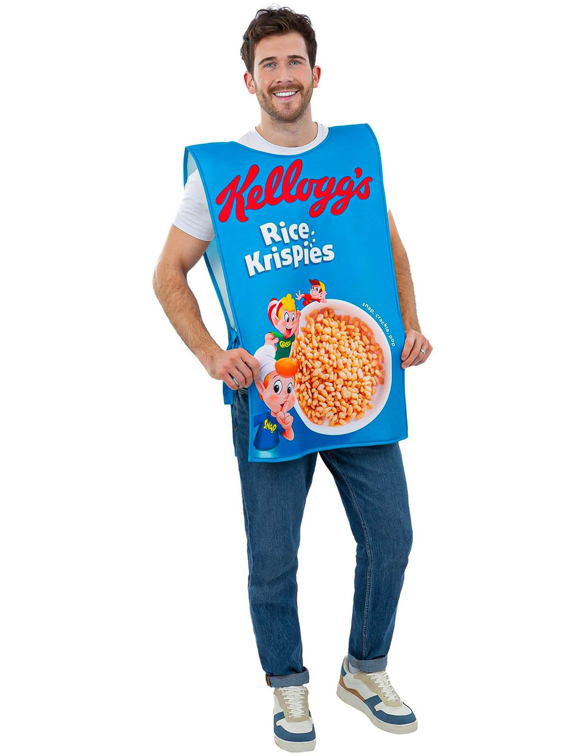 Odrasli kostum škatle kosmičev Kellogg's Rice Krispies