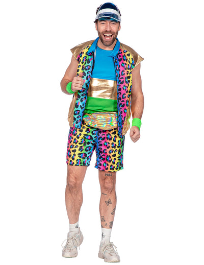 Déguisement kitsch panthère multicolore homme