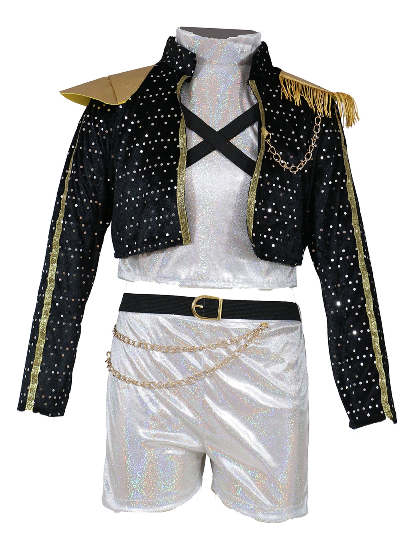 Bleščeč kostum Kpop zvezda za odrasle 