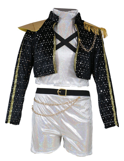 Bleščeč kostum Kpop zvezda za odrasle 