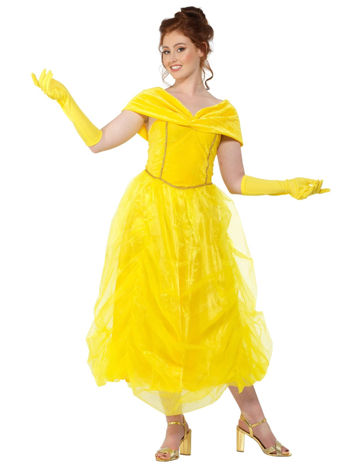 Pogled od spredaj na kostum princese bella