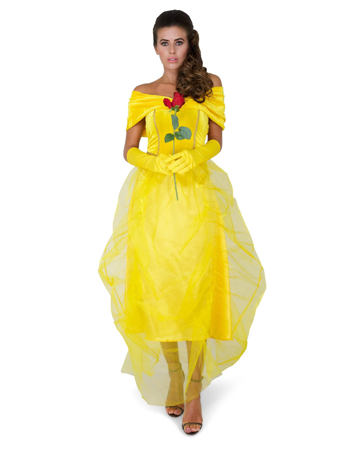 Pogled od spredaj na kostum princese bella