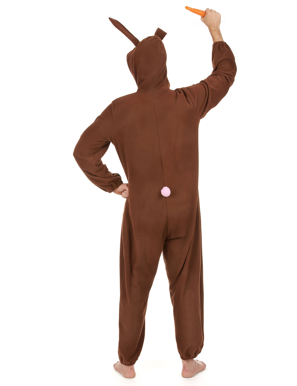 Vue de dos du déguisement de lapin pour homme
