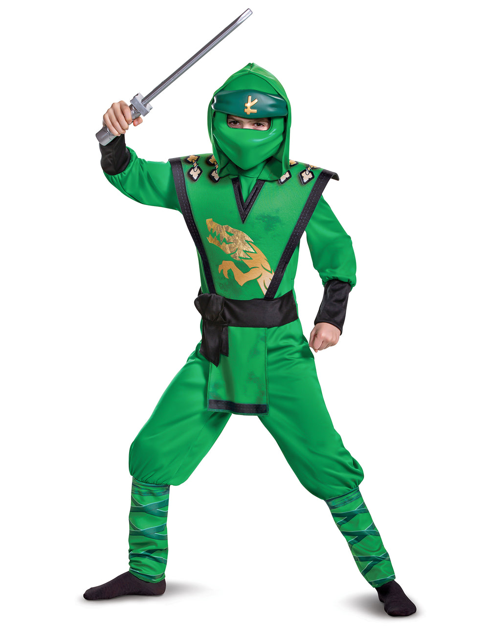 Pose avec épée du déguisement LEGACY deluxe Lloyd Ninjago LEGO
