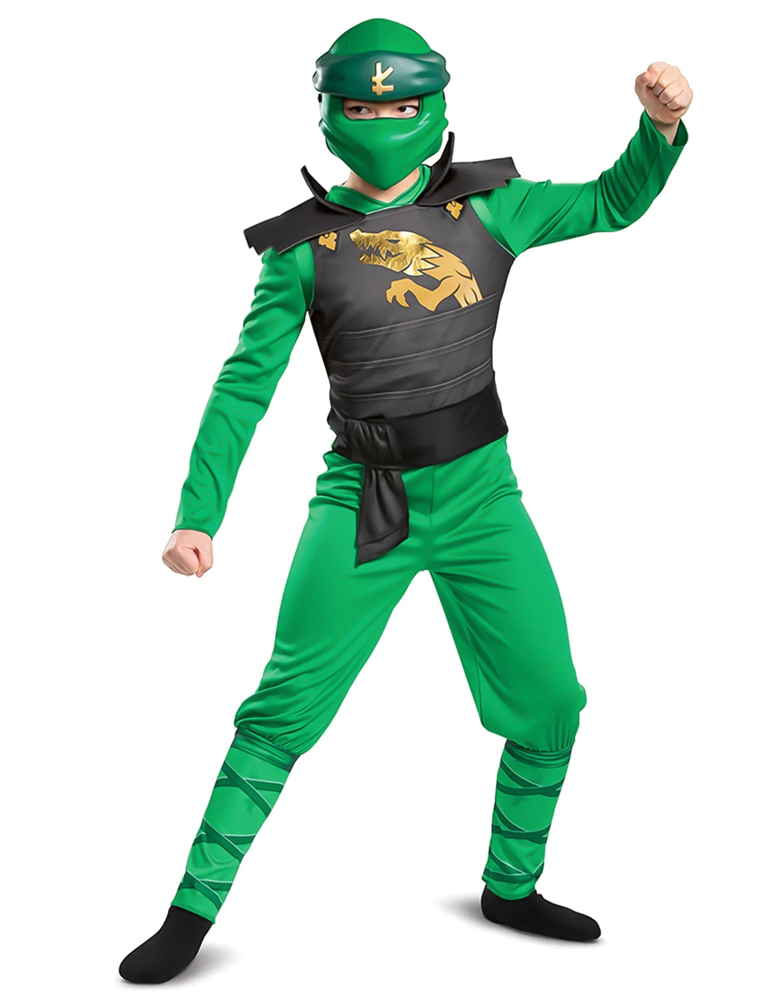 Déguisement LEGACY Lloyd Ninjago - LEGO™ pour enfant vert et noir avec dragon doré