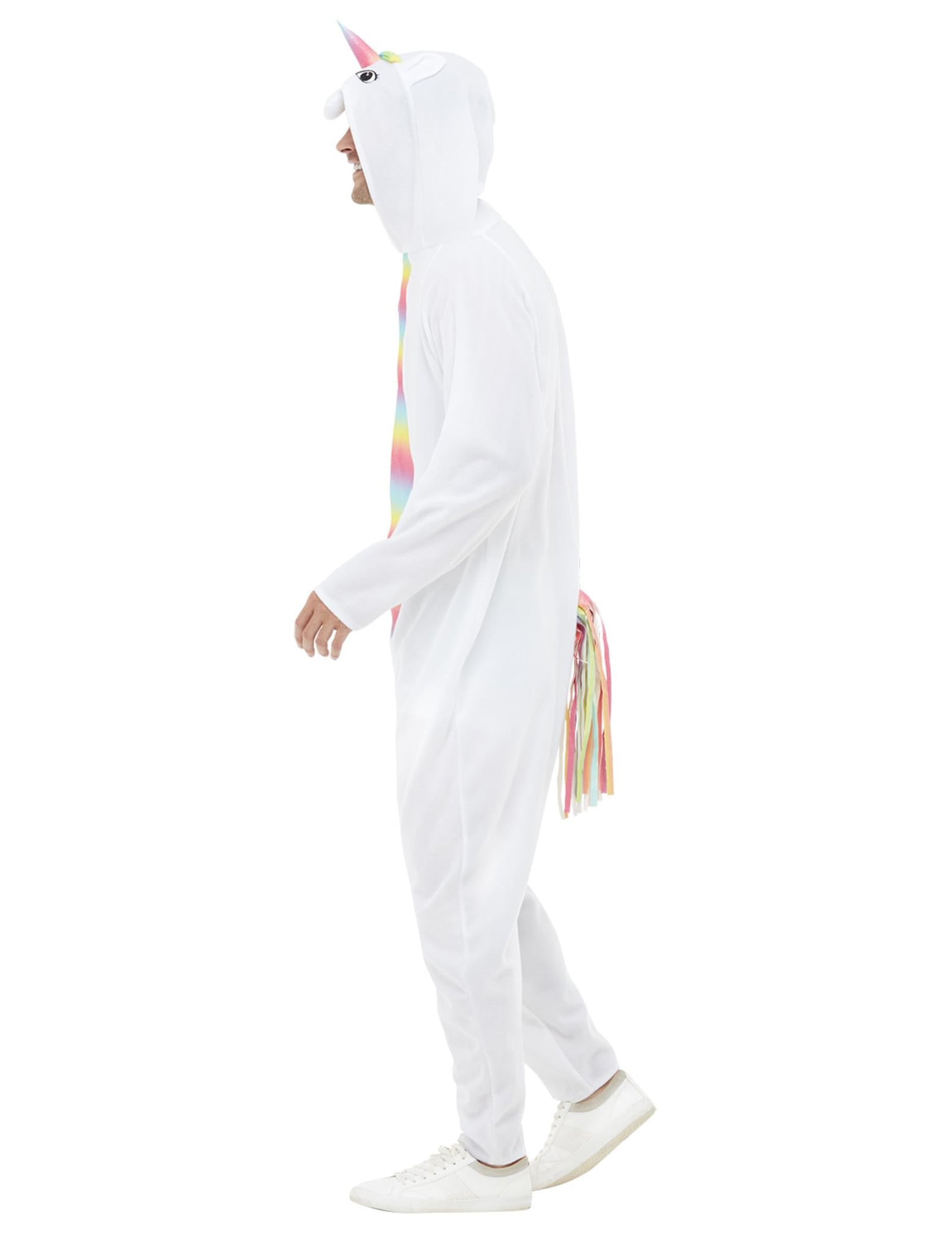 Vue de profil du déguisement licorne pour adulte