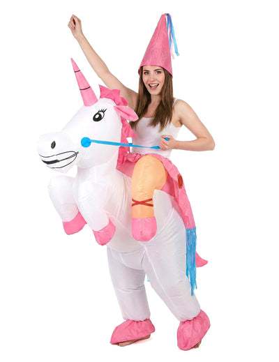 Déguisement licorne gonflable adulte