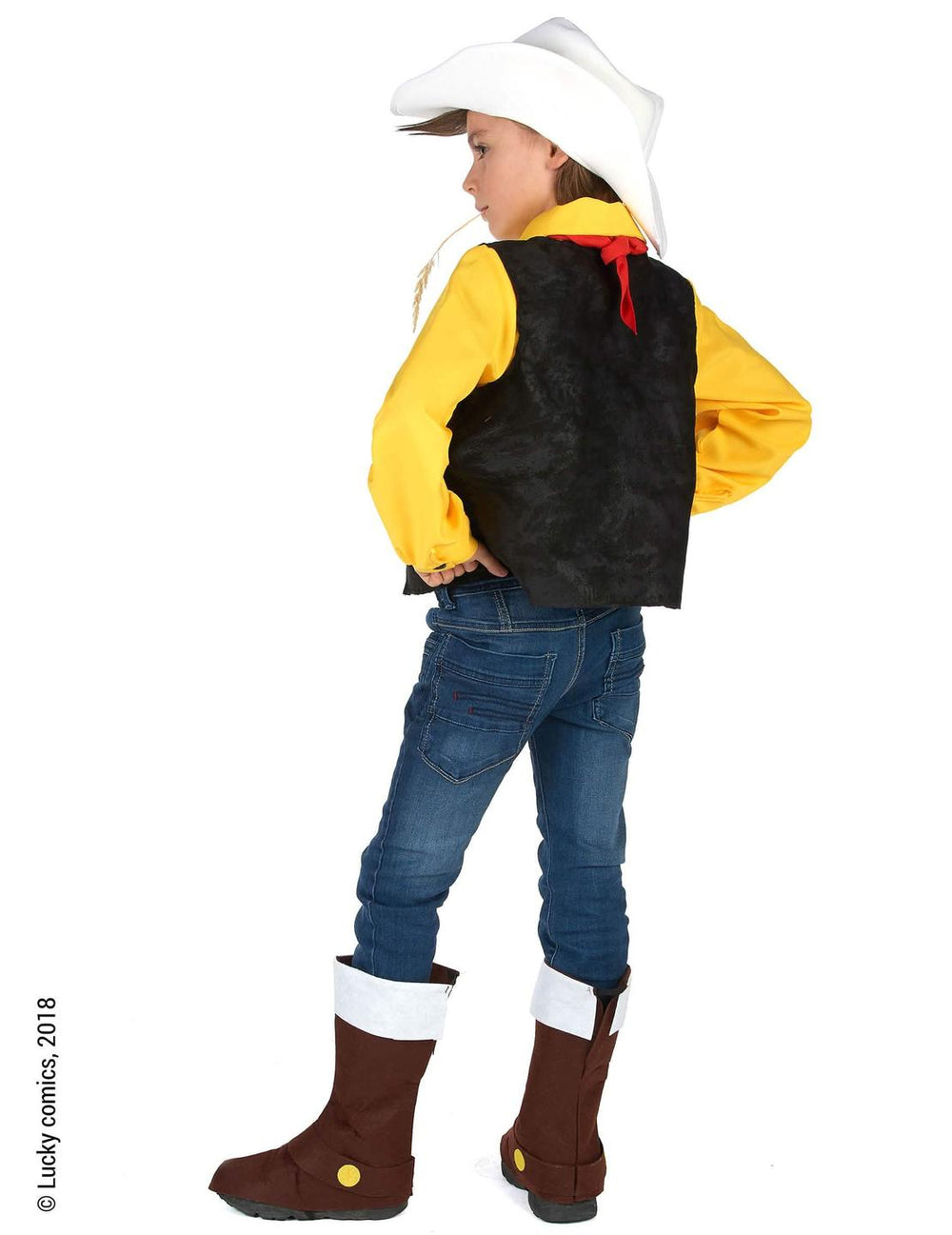 Pogled od zadaj na kostum Lucky Luke™ za otrok