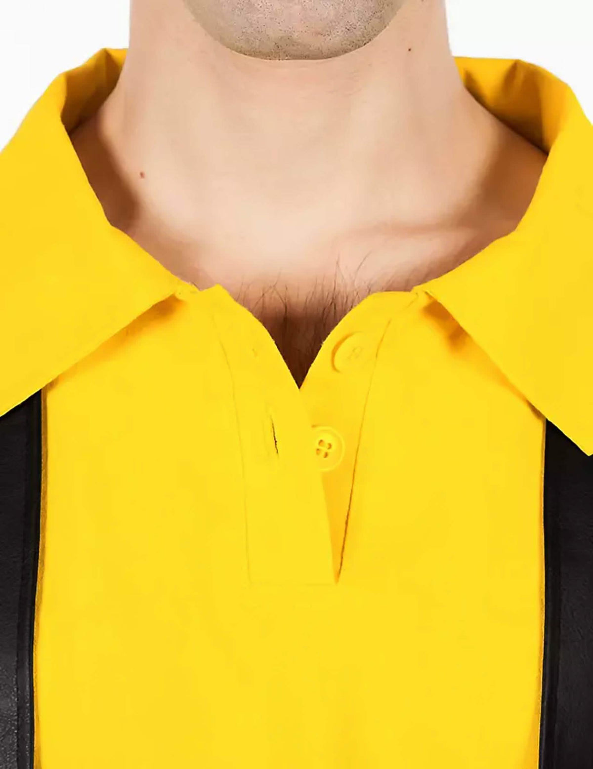 Détail du col et du boutonnage de la chemise du déguisement Lucky Luke™