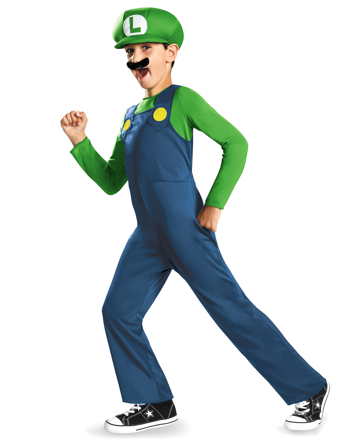 Déguisement Luigi™ pour enfant vert et bleu avec casquette et moustache