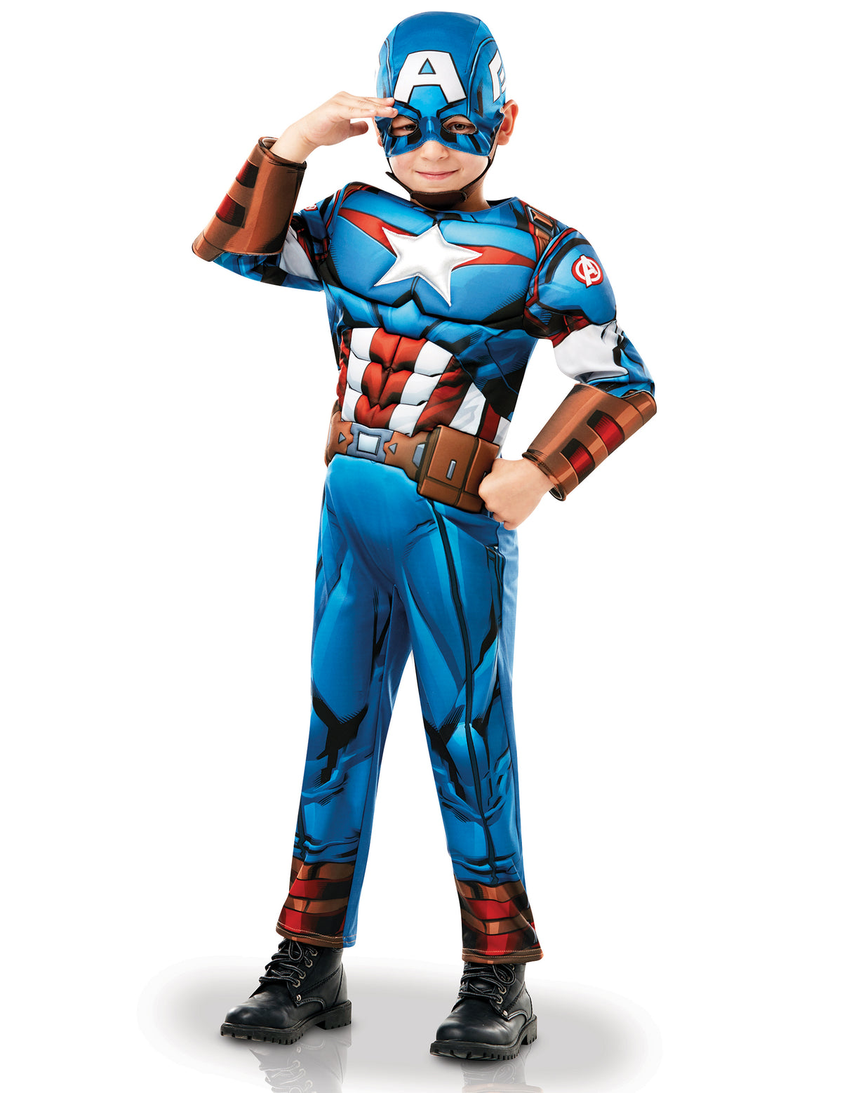 Vue de face du déguisement luxe Captain America série animée