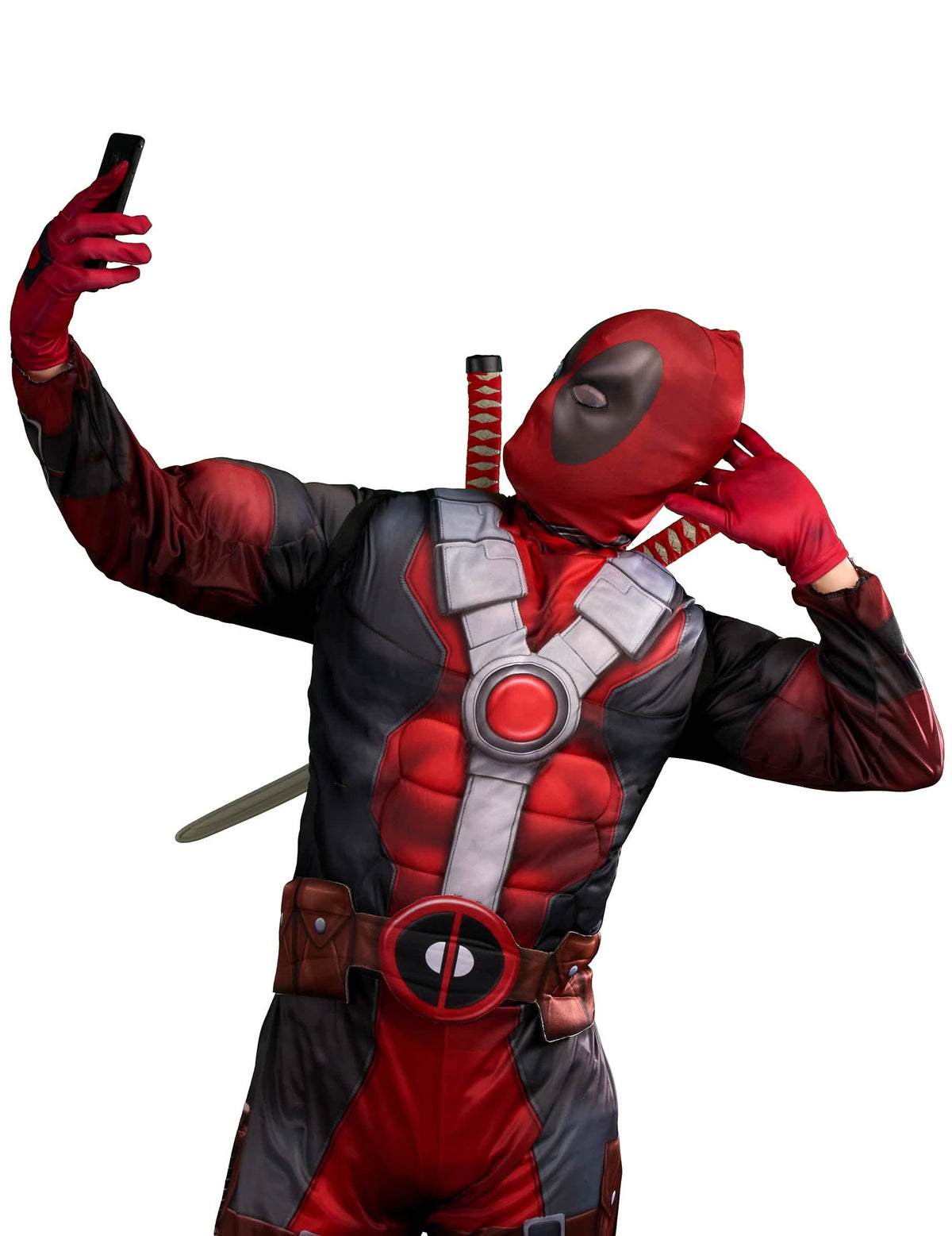 Pogled na trup in masko luksuznega kostuma Deadpool 2™