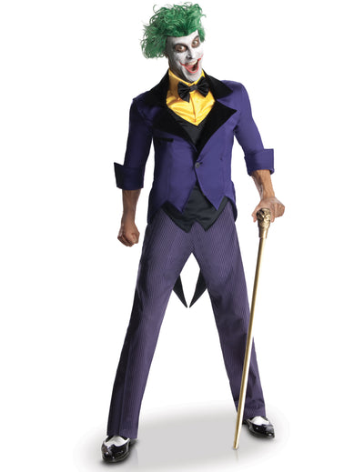 Déguisement luxe Joker pour adulte violet et jaune