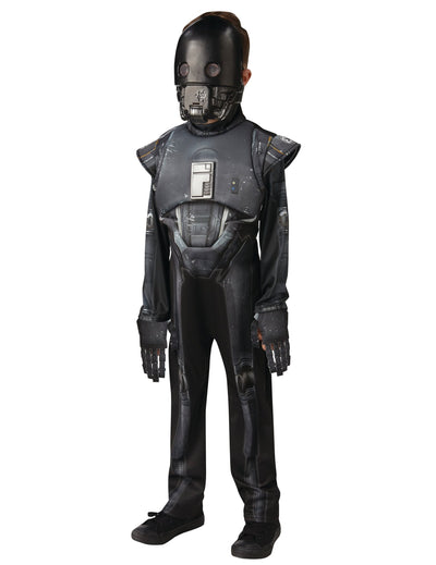 Déguisement Luxe K-2SO Star Wars Rogue One pour enfant noir et gris avec masque