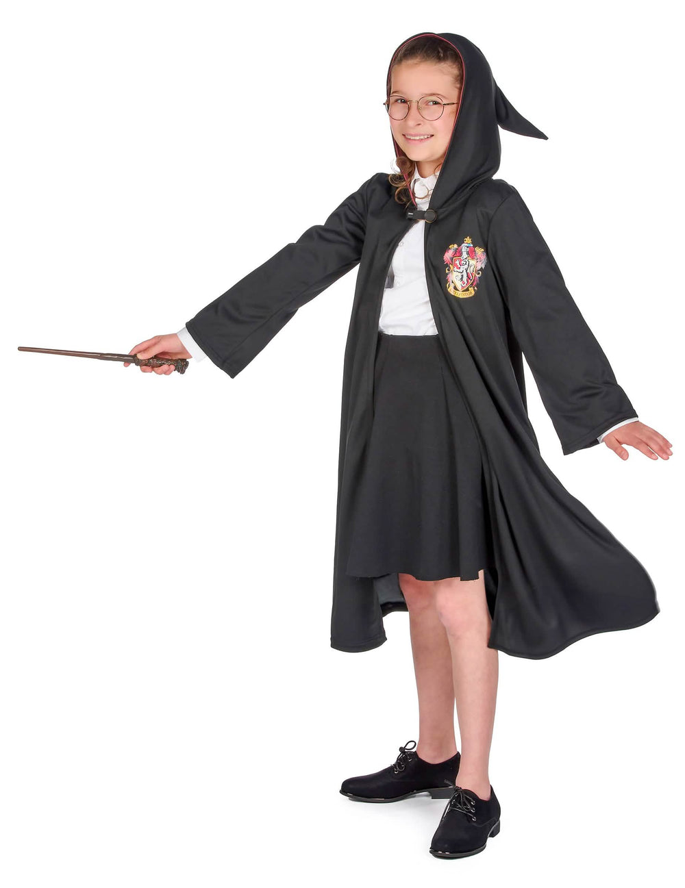 Plašč s kapuco in palico luksuzne preobleke za čarovniško haljo Gryffindor Harry Potter