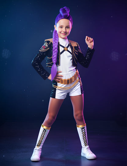 Luksuzni kostum Rumi Gold Kpop Demon Hunter™ za deklice 