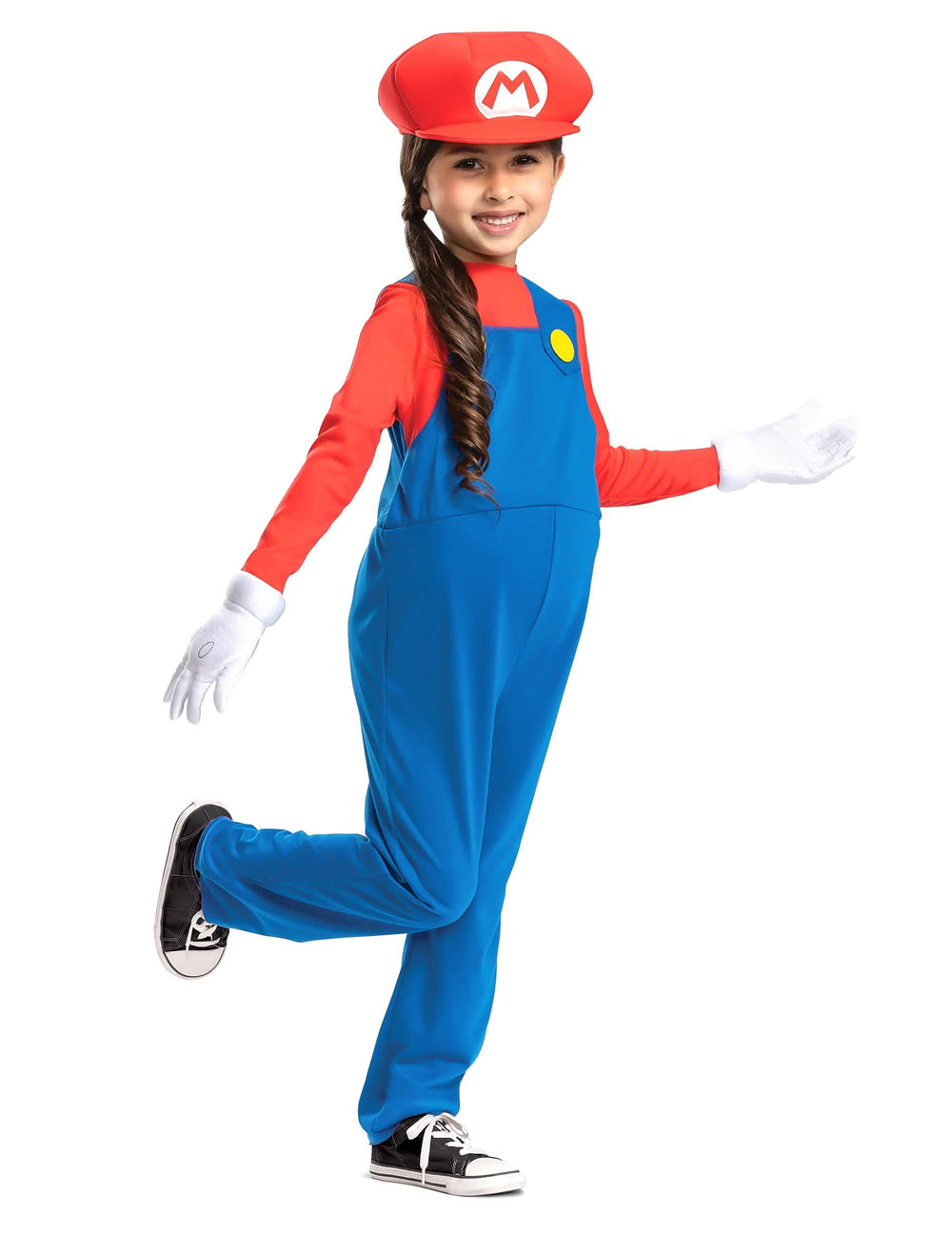 Pogled s profila na otroški kostum Mario™
