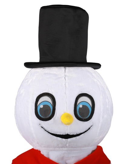 Déguisement mascotte bonhomme de neige de luxe adulte