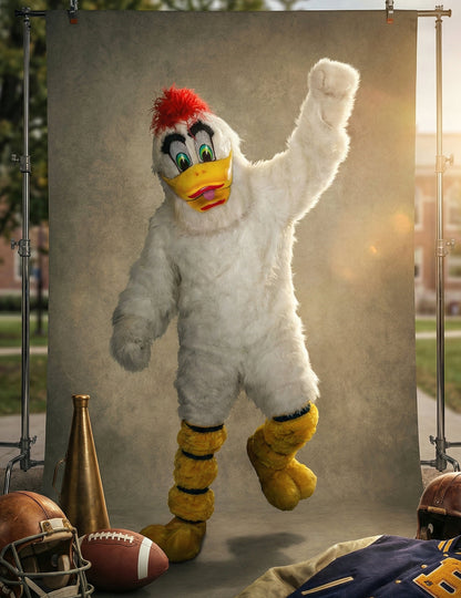 Kostum maskote bele race za odrasle