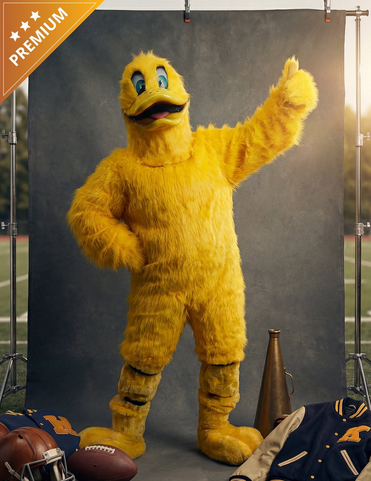 Kostum maskote rumene race za odrasle