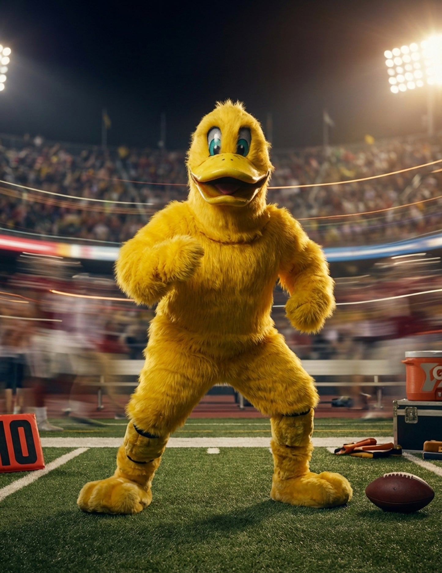 Kostum maskote rumene race za odrasle