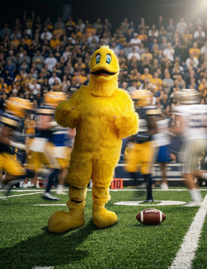 Kostum maskote rumene race za odrasle