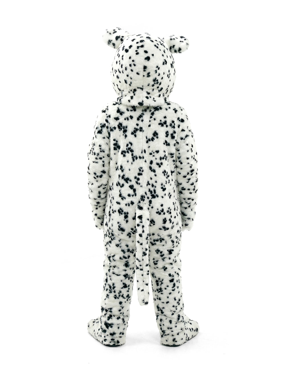 Vue de dos du déguisement mascotte chien dalmatien